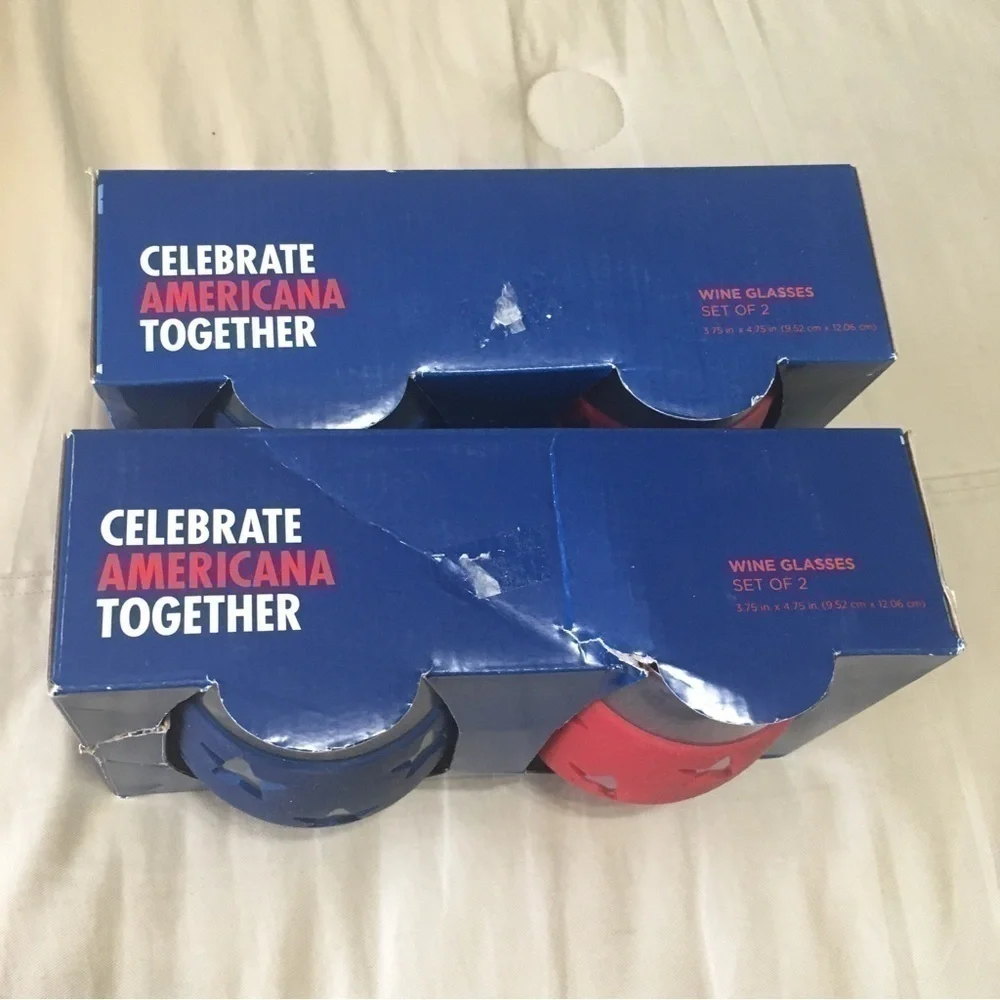 Celebrate Together™ Americana 2-pc. Stars Stemless Wine Glass Set - 2 sets
